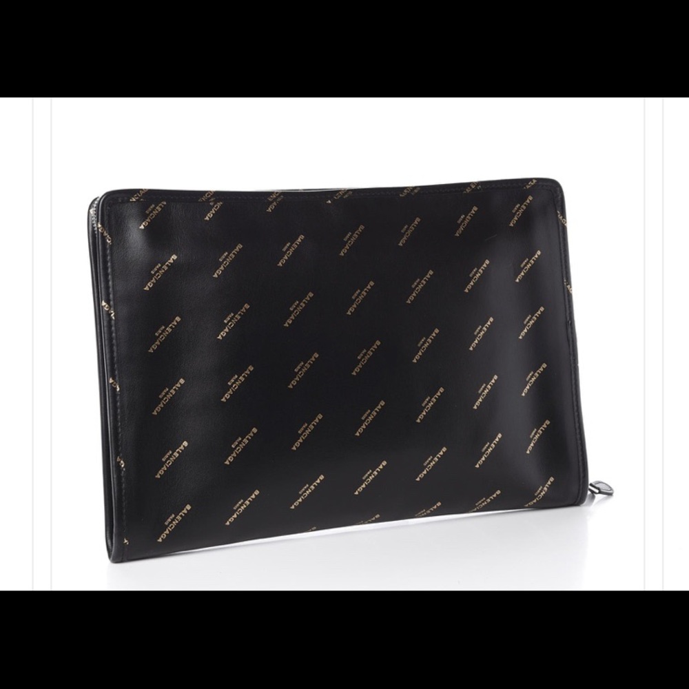 Balenciaga All Over Logo Pouch